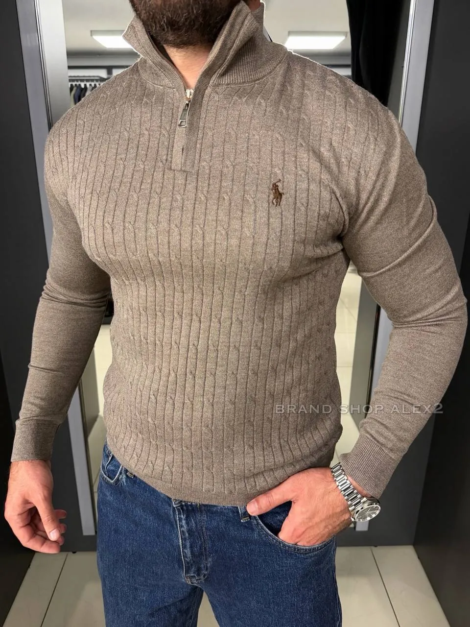 Чоловічий гольф бежевий Polo 