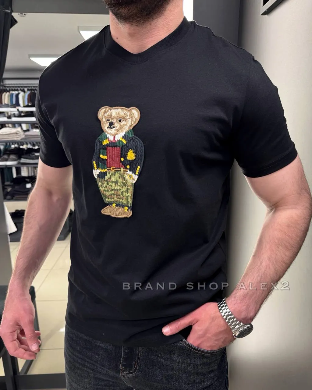 Чорна футболка Polo 