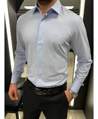 Блакитна класична сорочка Armani