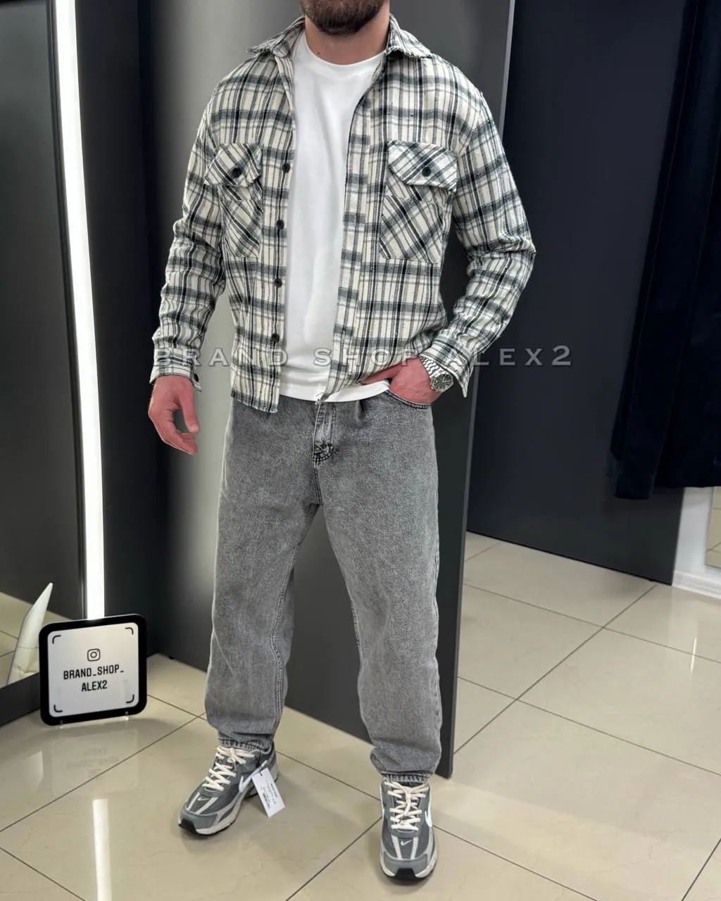 Сорочка в клітинку casual  - фото 1