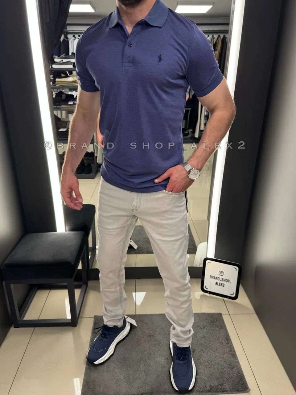 Синя тенніска Polo  - фото 1