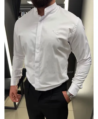 Чоловіча сорочка Armani біла стійка