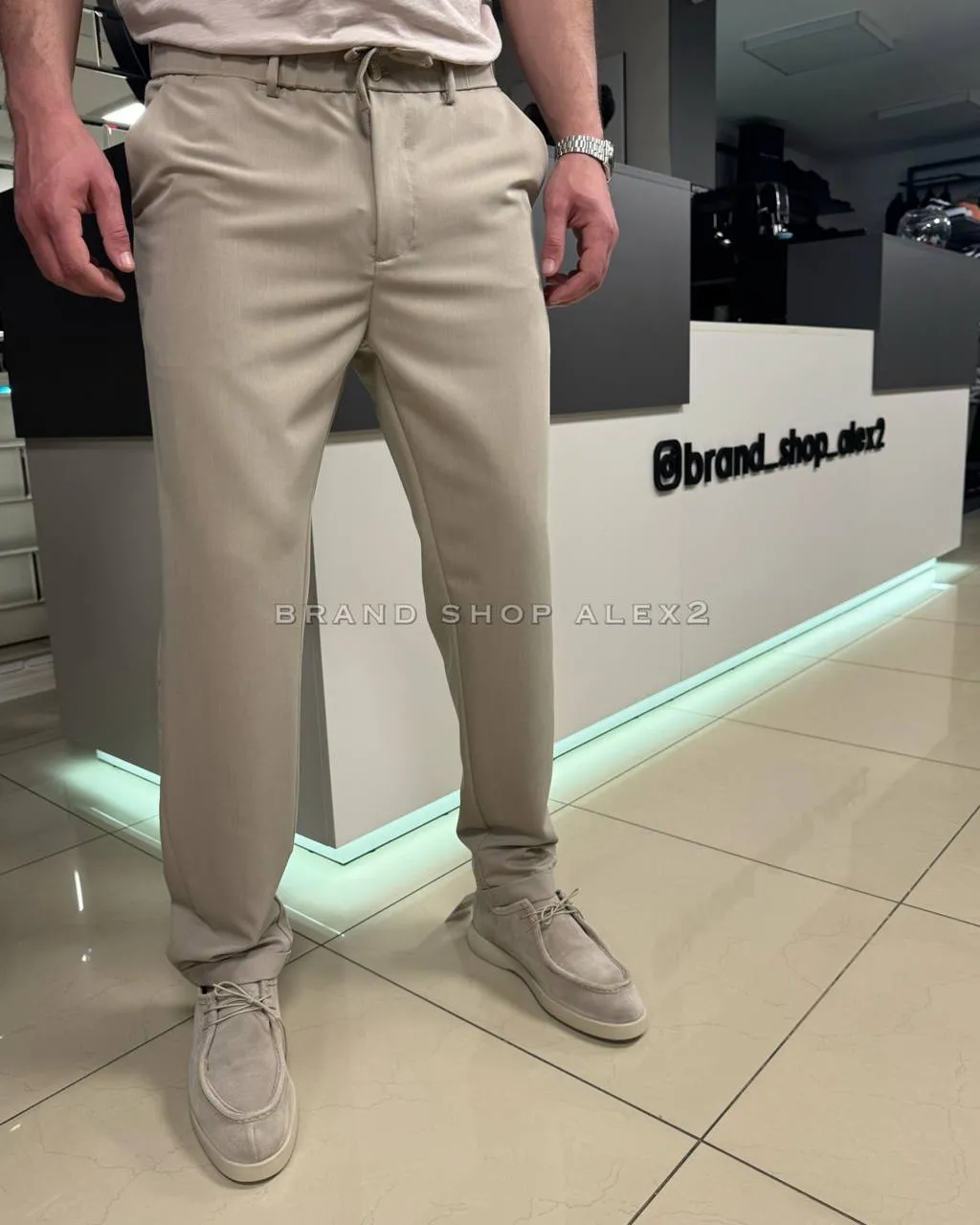 Штани бежеві casual 