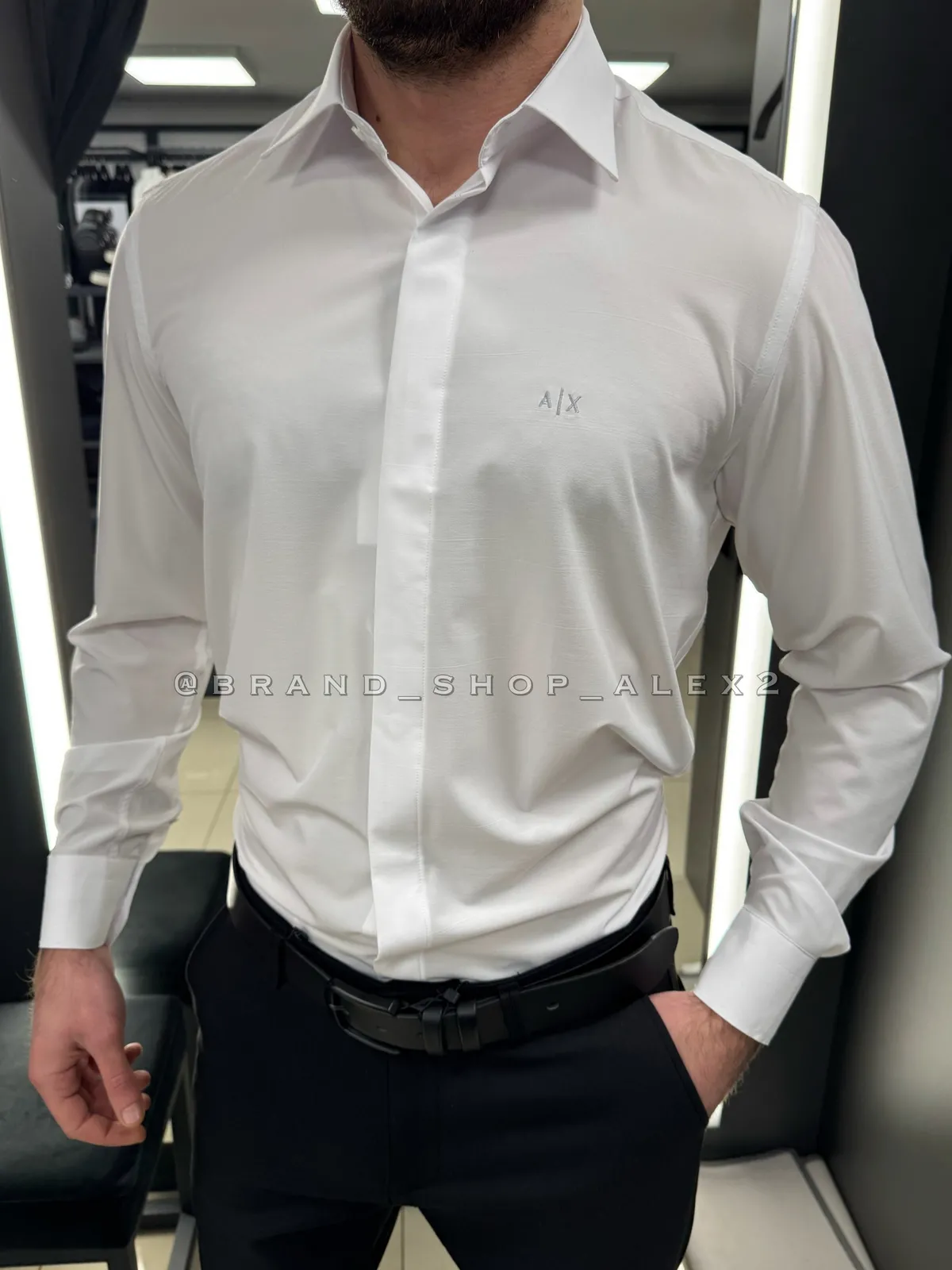 Біла класична сорочка Armani 