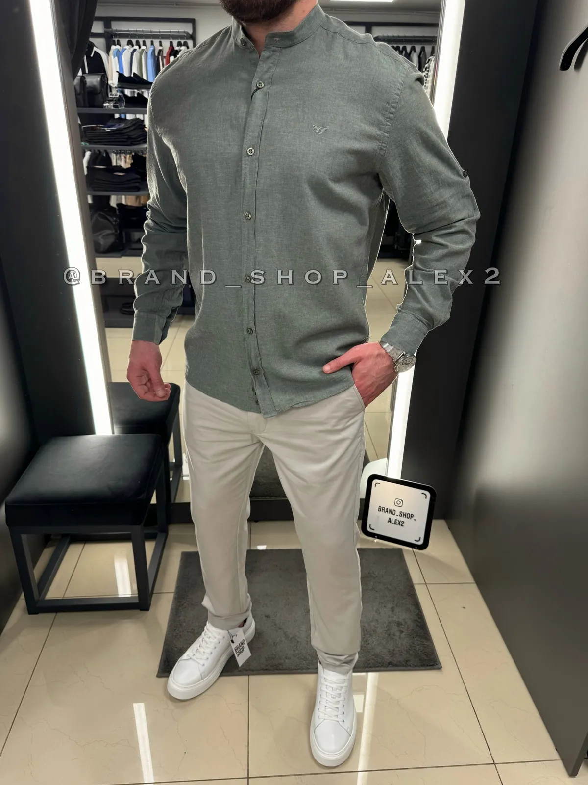 Сорочка лляна Armani 