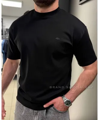 Чорна футболка Lacoste