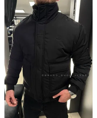 Чорна демісезонна куртка Lacoste