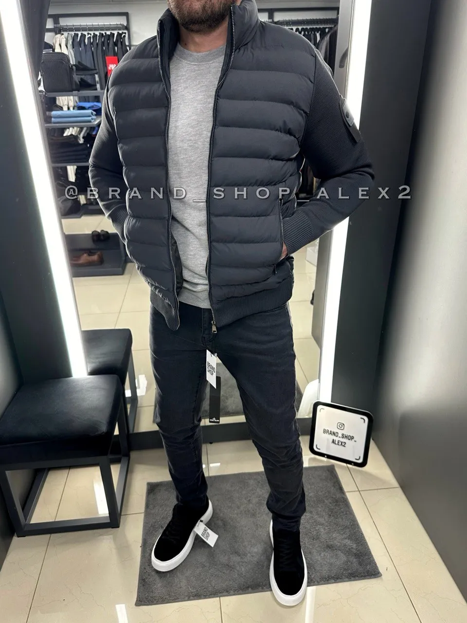 Куртка сіра Stone Island  - фото 1