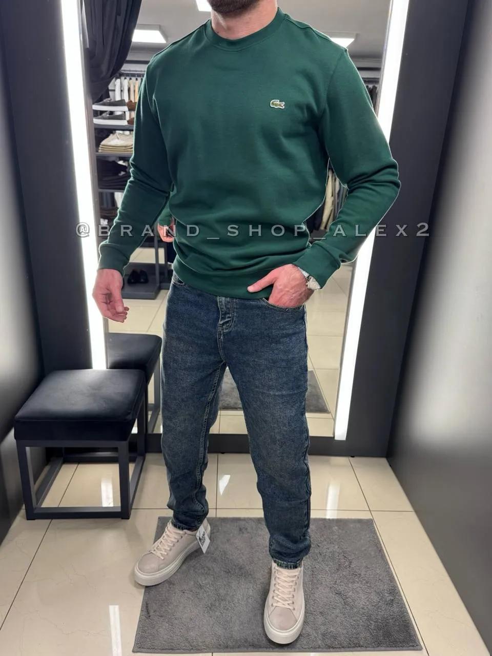 Зелений світшот Lacoste  - фото 1