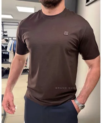 Коричнева футболка Hugo Boss