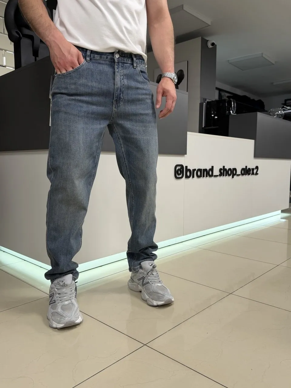 Cині чоловічі джинс regular 