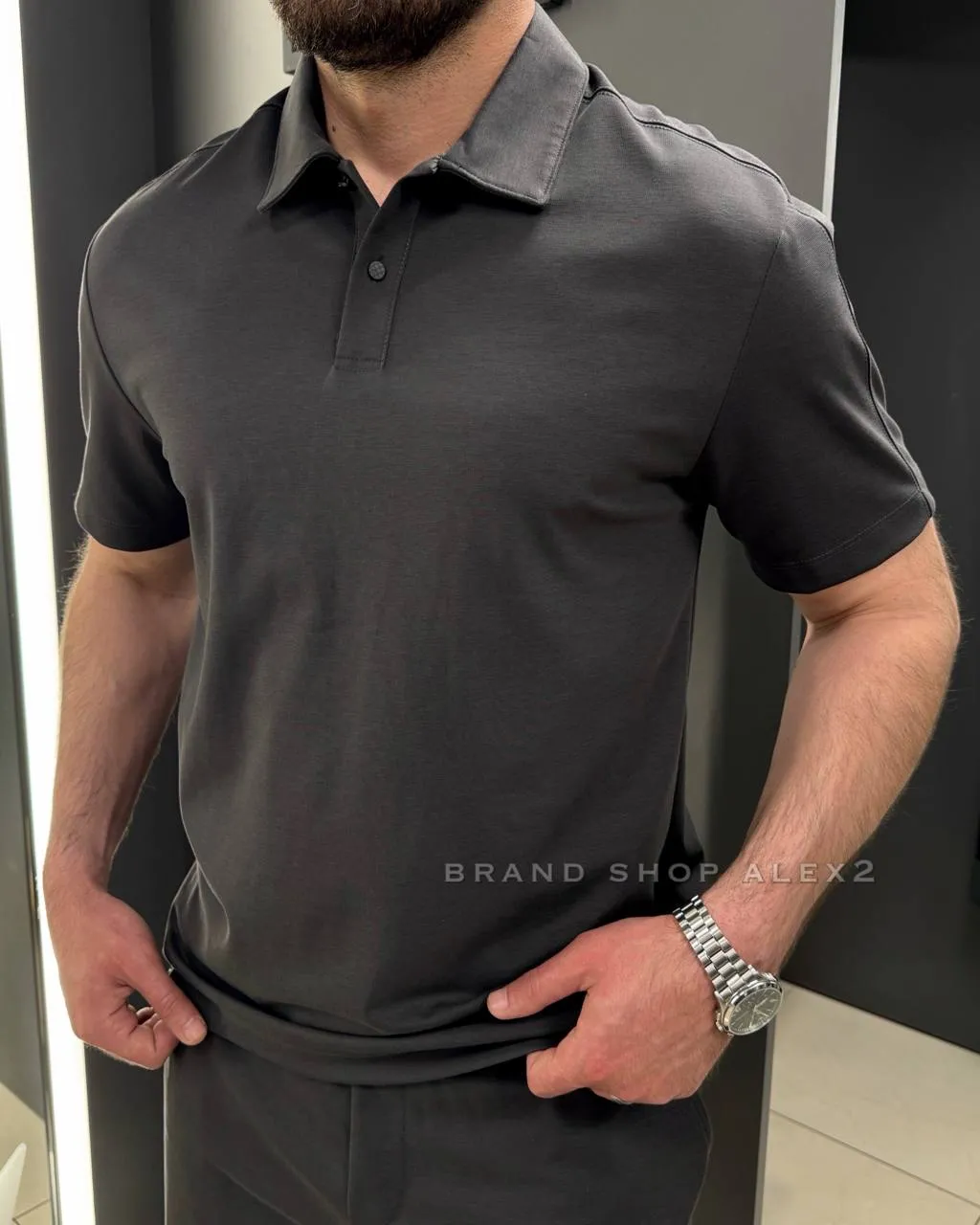 Комплект темно-сірий літній  - фото 1