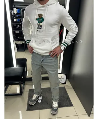 Біла трендова худі Polo