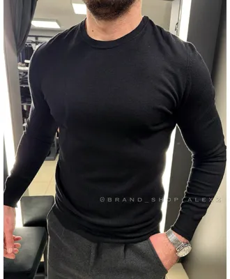 Чорний класичний реглан