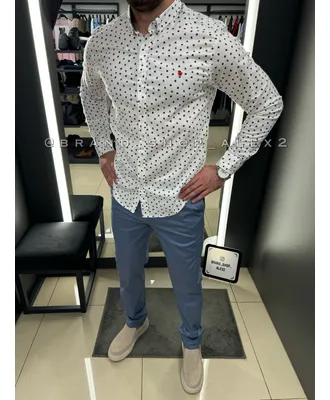 Сорочка Dsquared2 листья Білий 6060 S(р)