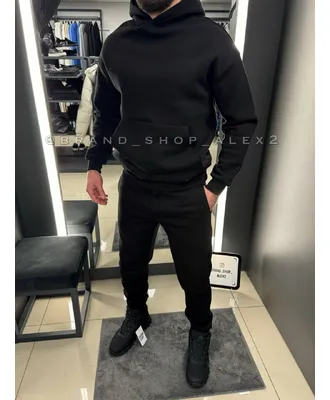 Чорний флісовий костюм