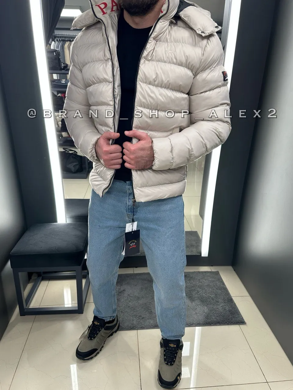 Зимова бежева куртка Paul Shark  - фото 2