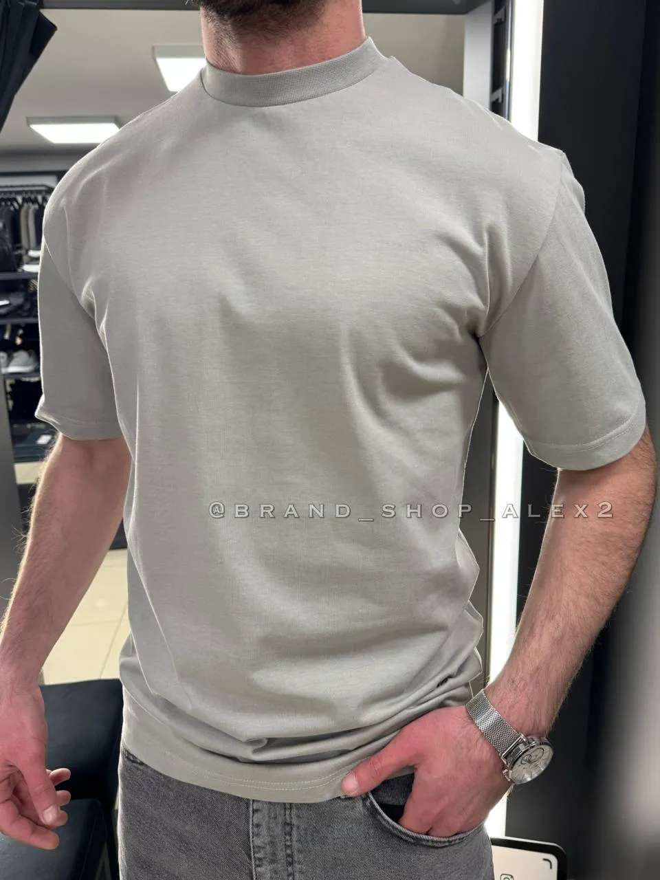Футболка сіра oversize 