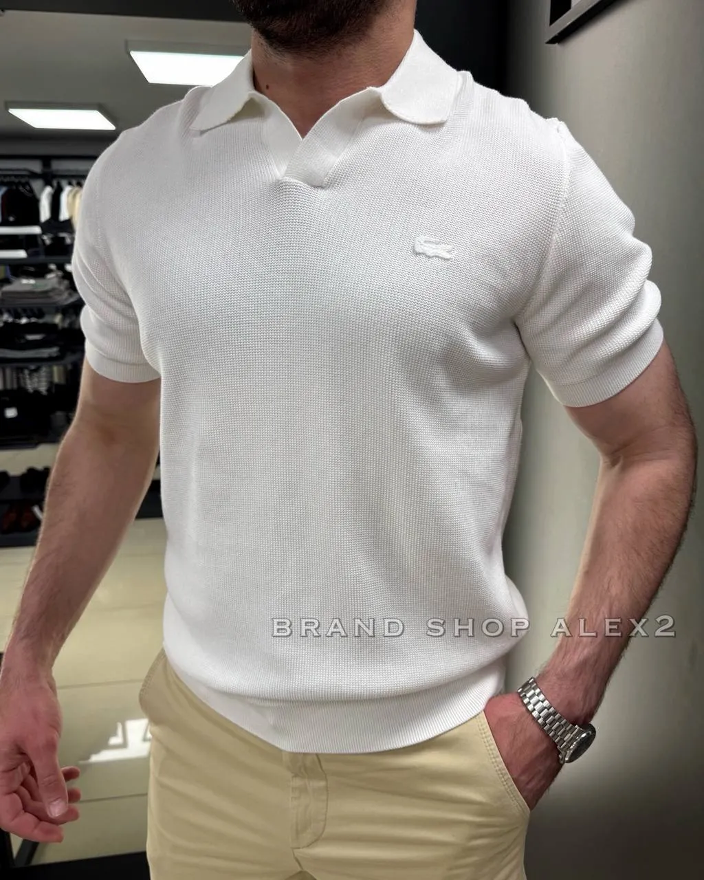 Біла поло Lacoste 