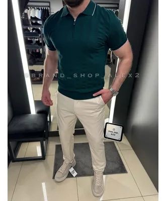 Однотонна поло вязка