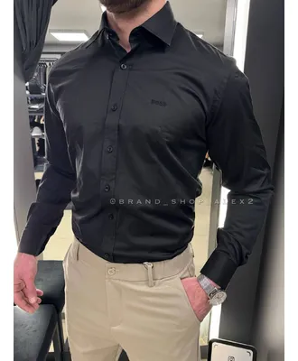 Сорочка чорна Boss