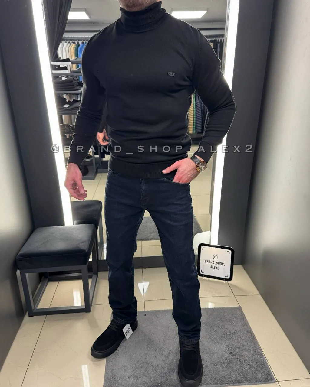 Чорний гольф Lacoste  - фото 1