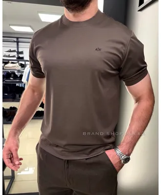 Коричнева футболка Armani