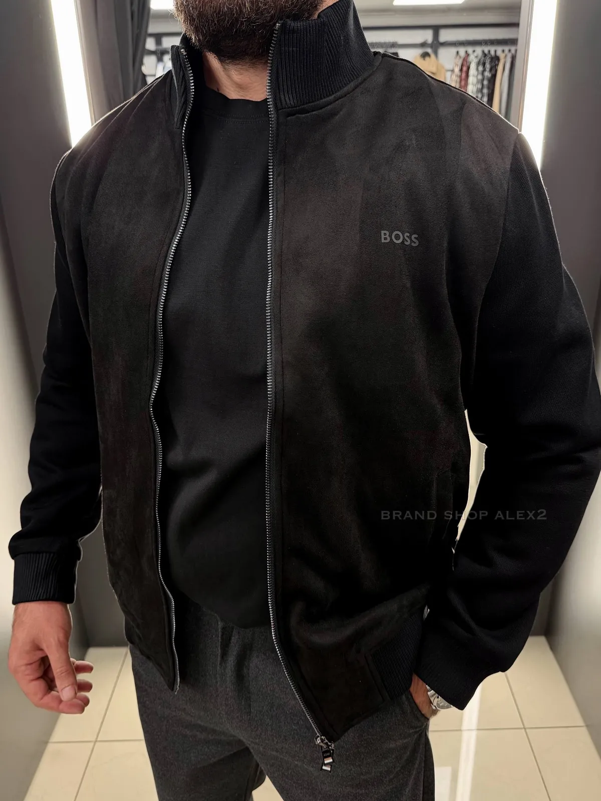 Чорна куртка чоловіча Hugo Boss 