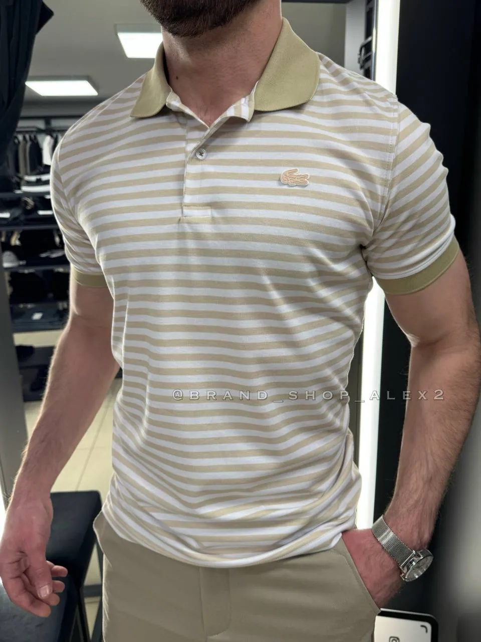 Поло жовта Lacoste 