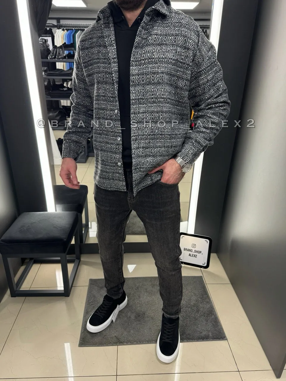 Чорна сорочка casual 