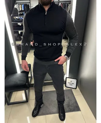 Чорний джемпер на блискавці