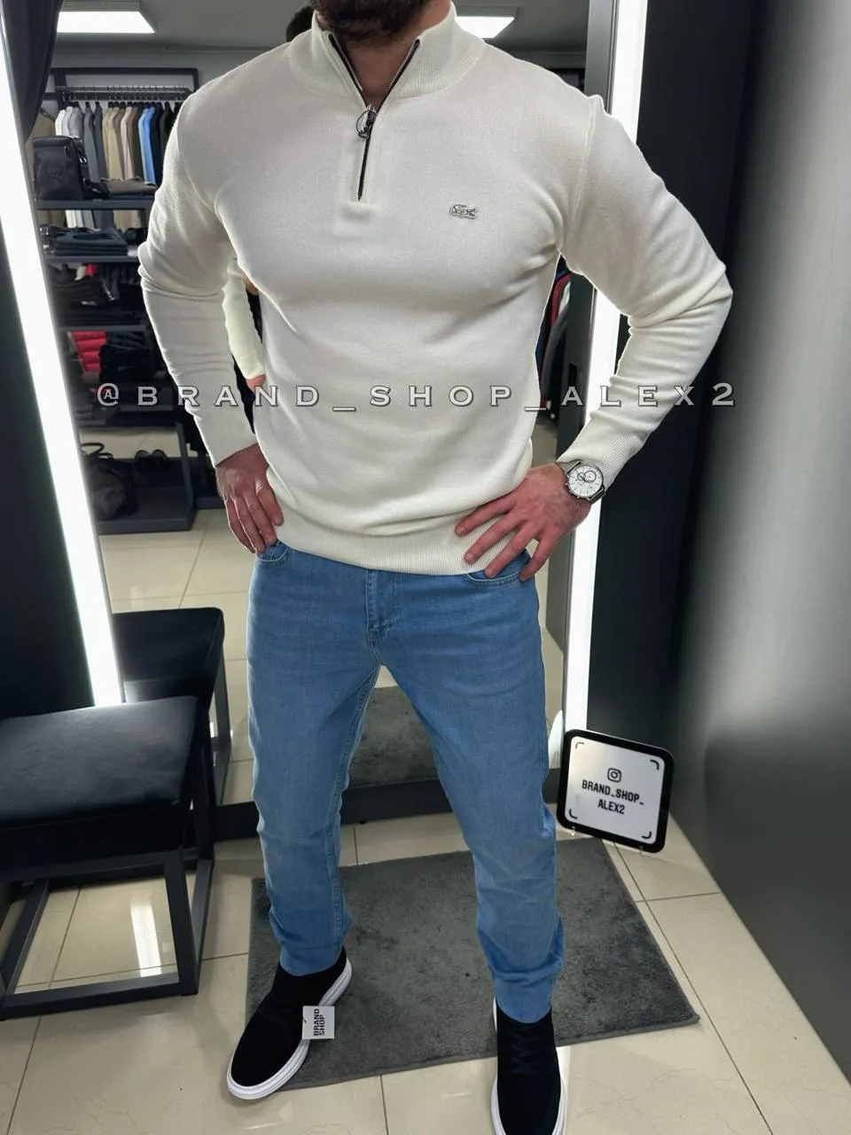 Білий гольф Lacoste 