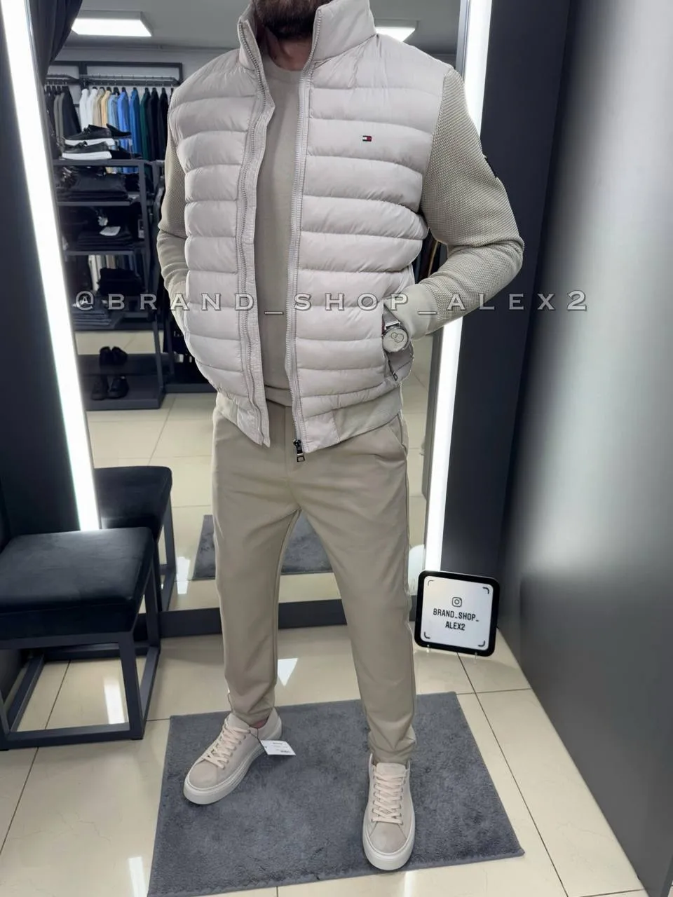Куртка демі Tommy Hilfiger бежева  - фото 2