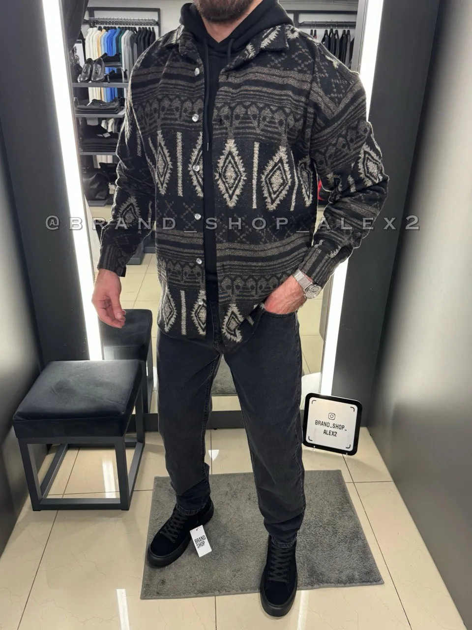 Коричнева сорочка casual 
