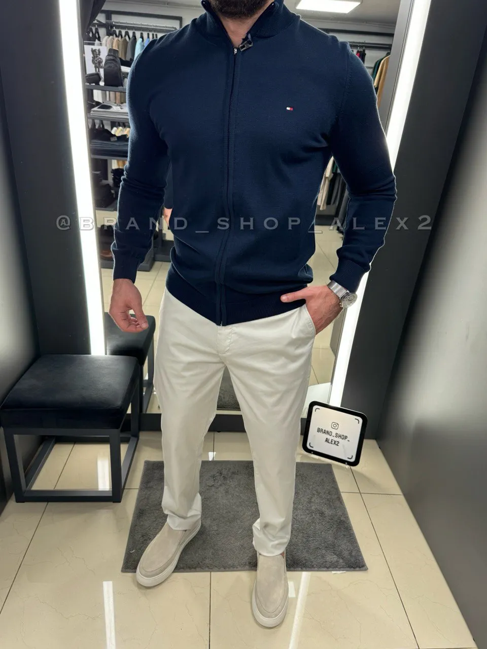 Темно-синя кофта Tommy Hilfiger 