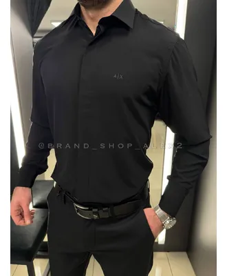 Чорна класична сорочка Armani