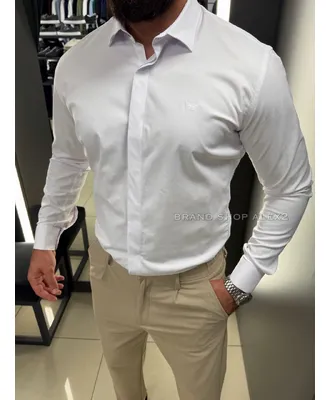 Біла чоловча сорочка Armani класична