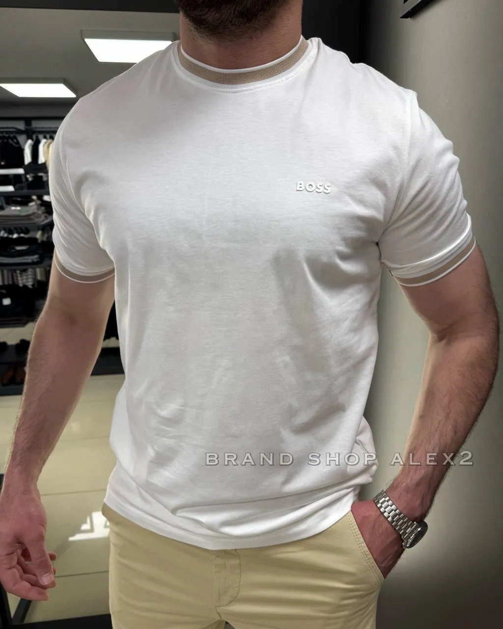 Футболка біла Boss 