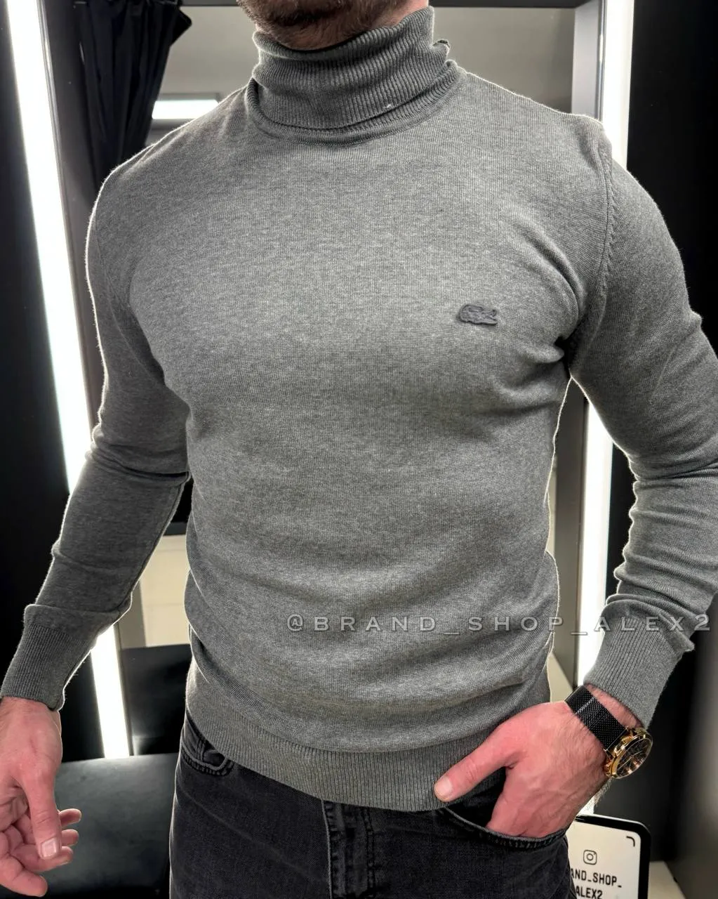 Сірий гольф Lacoste 