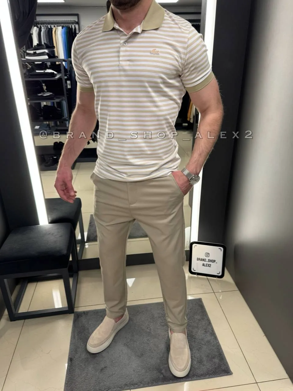 Поло жовта Lacoste  - фото 1