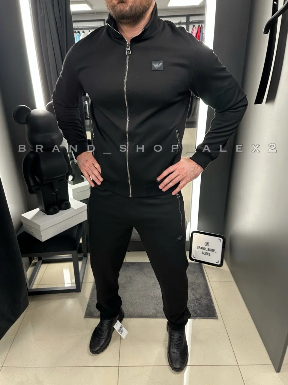 Чорний спортивний костюм GA 