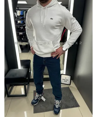 Біла худі Lacoste