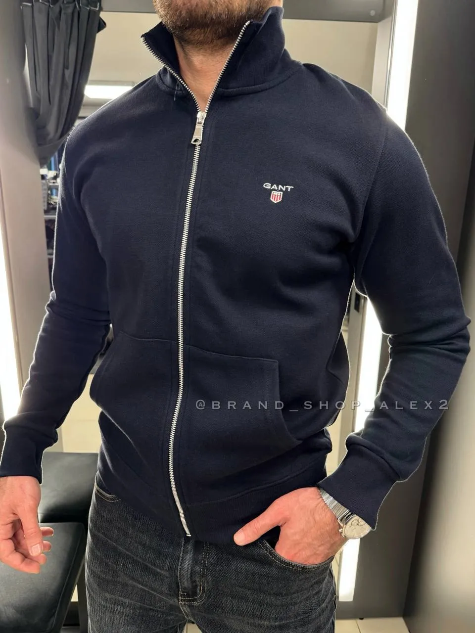 Кофта темно-синя Gant 