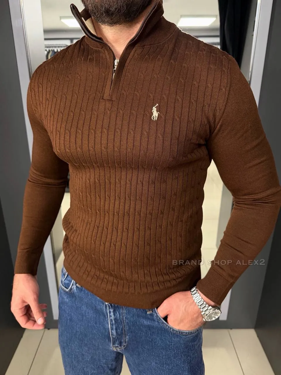 Коричневий гольф чоловічий Polo 