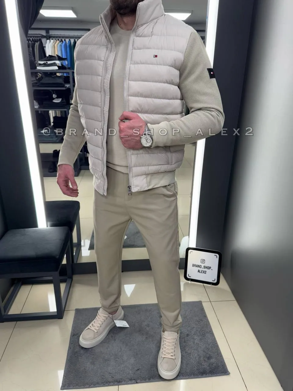 Куртка демі Tommy Hilfiger бежева  - фото 1