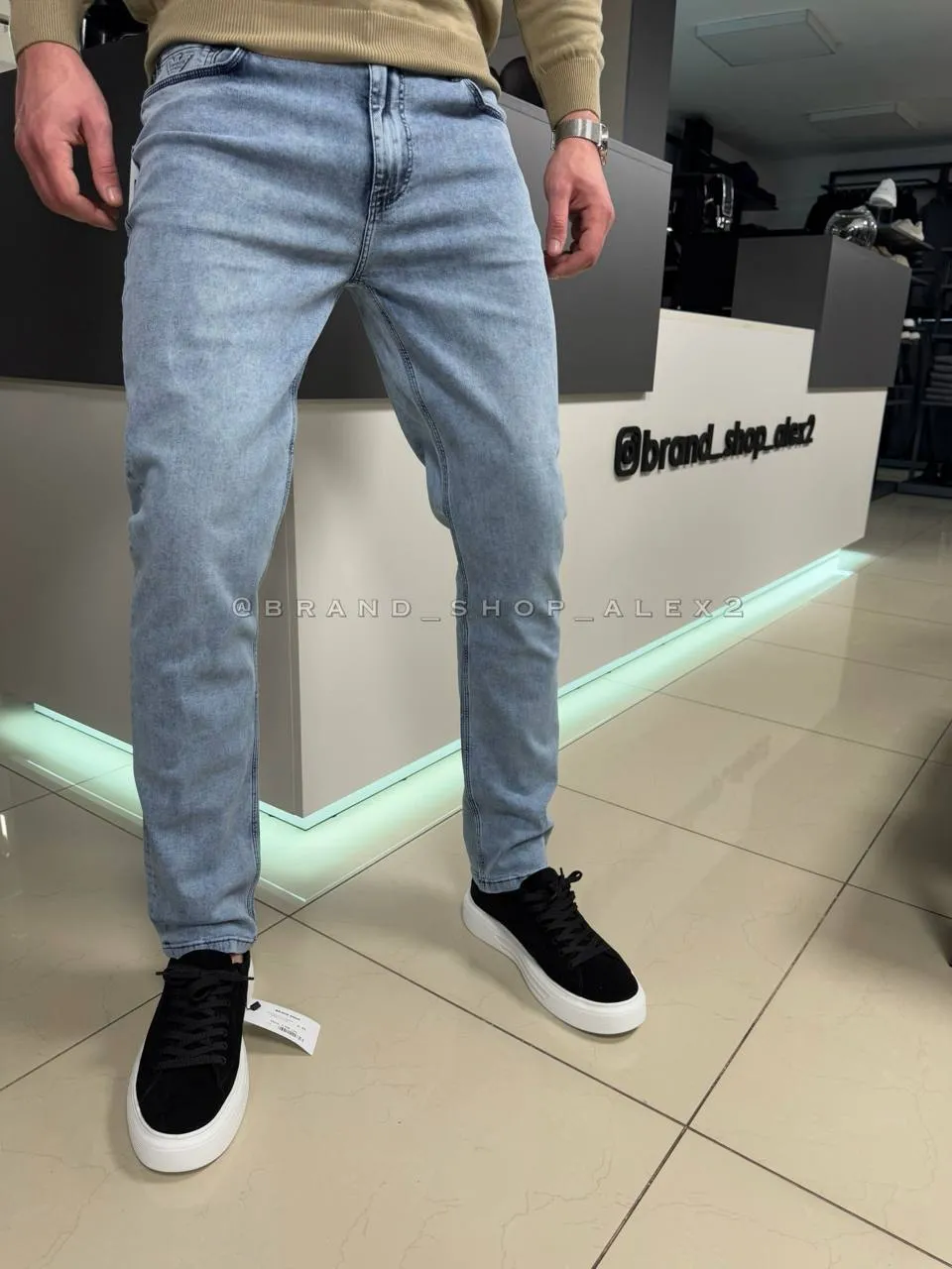 Джинси Armani блакитні 