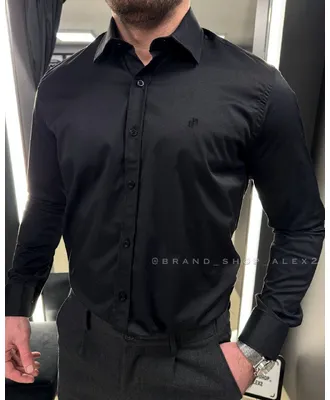Сорочка чорна Boss класична