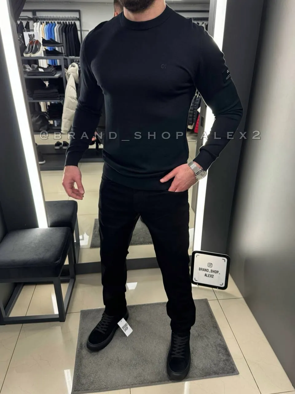 Чорний светр Calvin Klein 