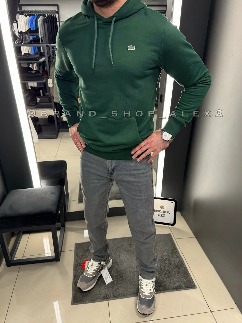 Зелена худі Lacoste  - фото 1