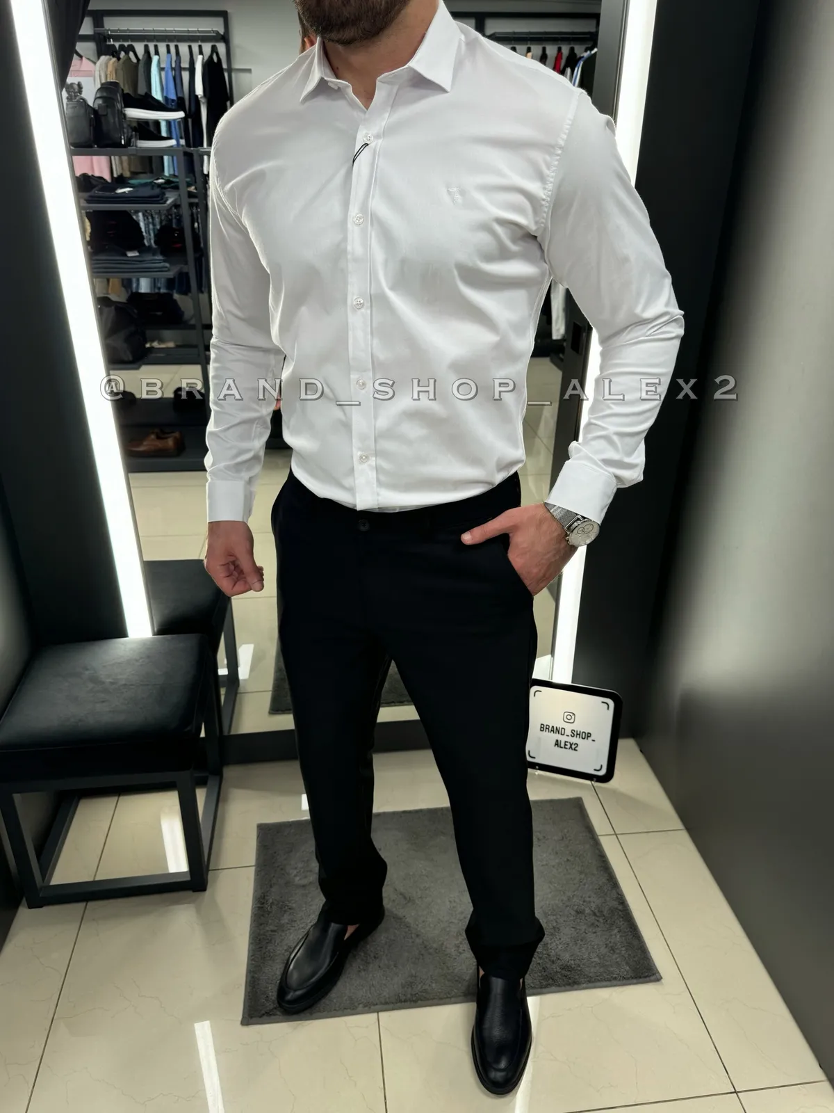 Біла сорочка класична Trussardi 